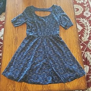 Blue dress with gold details